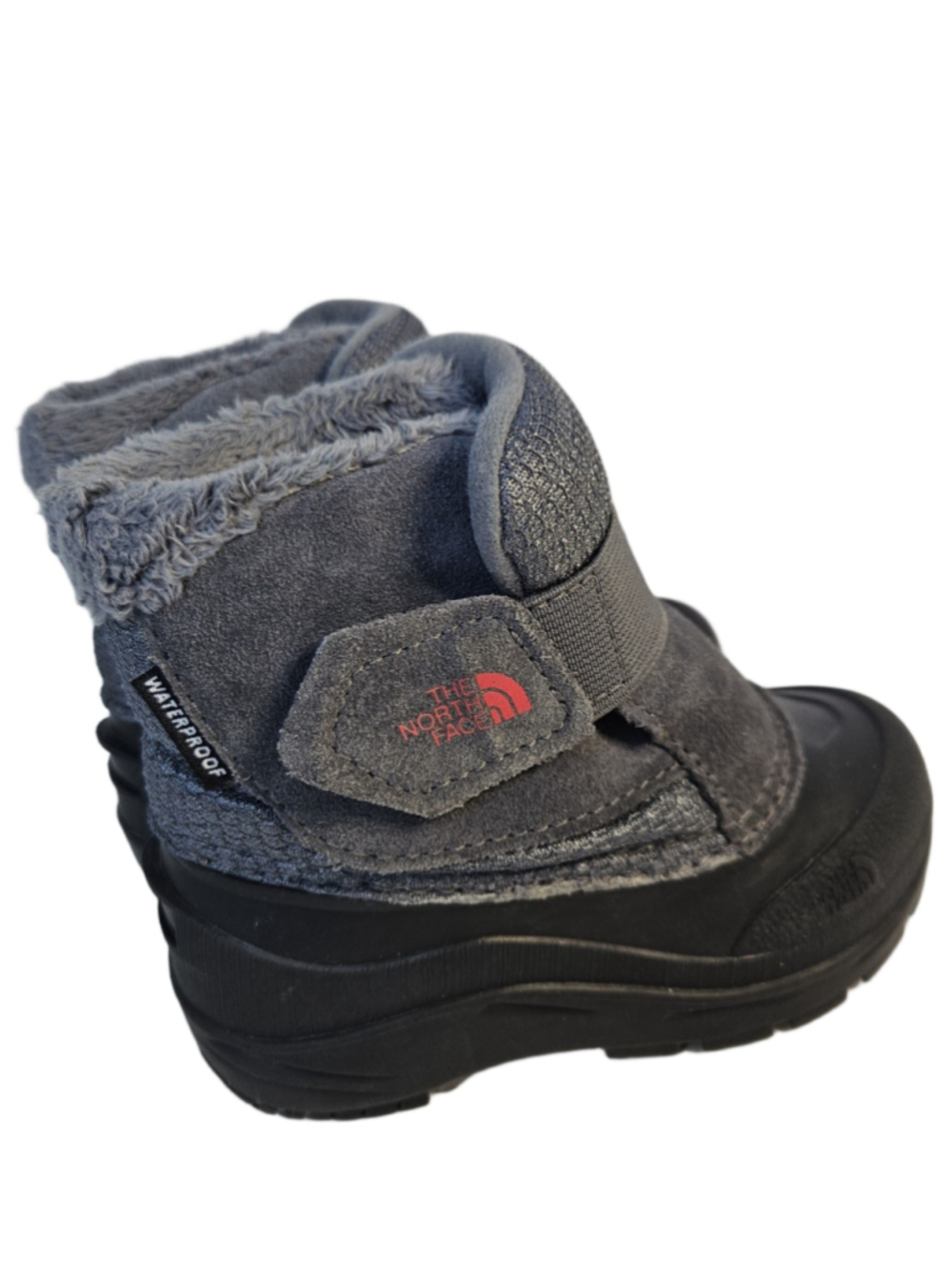 The North Face Toddler Alpenglow Insulated Waterproof Snow Boots Gray Black 8